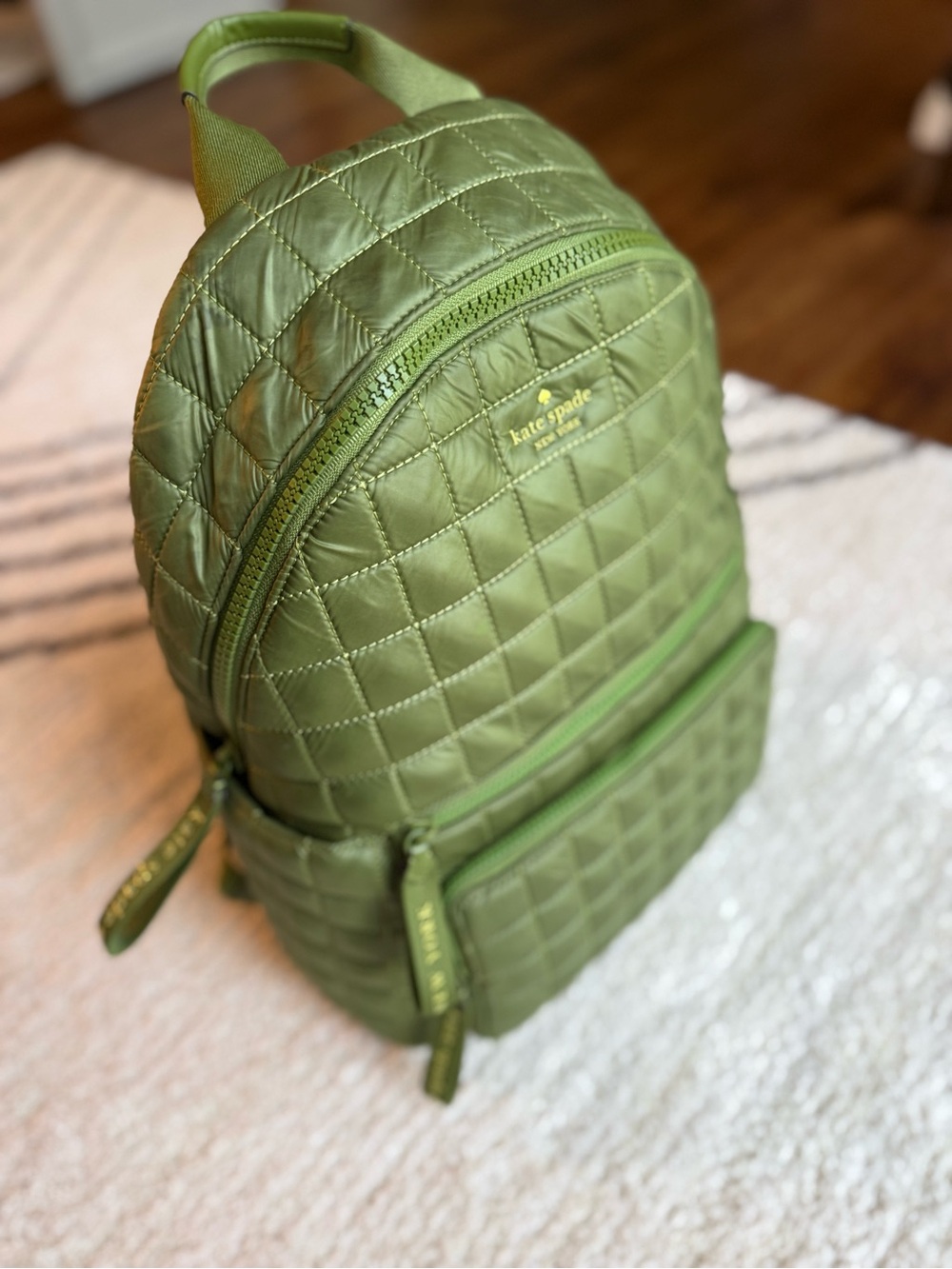 kate spade Quilted Olive Green Mini Backpack